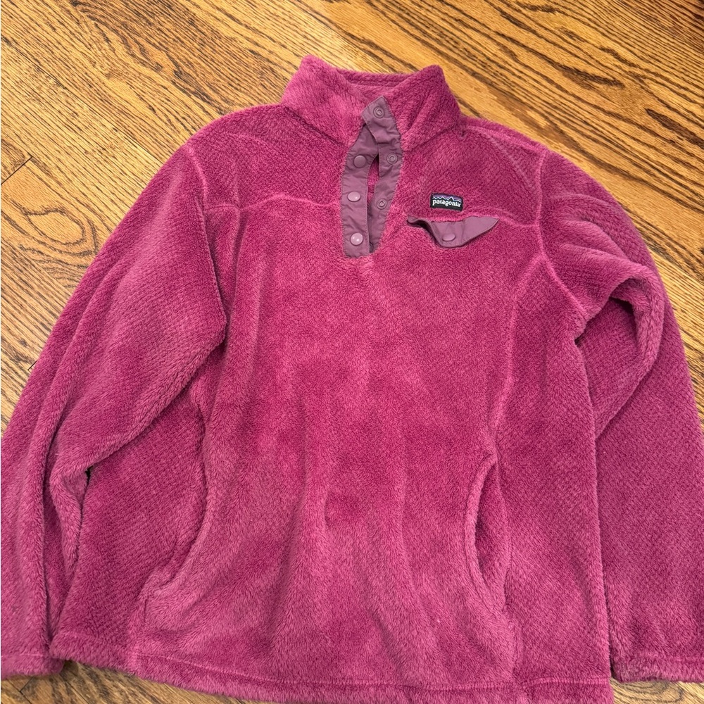 Patagonia synchilla pink snap T pullover